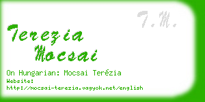 terezia mocsai business card